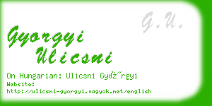 gyorgyi ulicsni business card